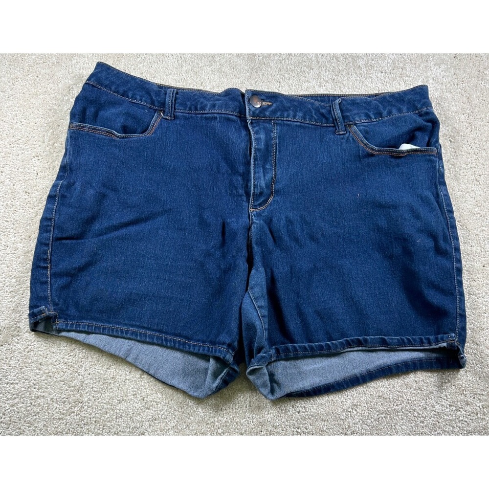 Faded Glory Womens Size 24W Blue Jean Shorts Denim